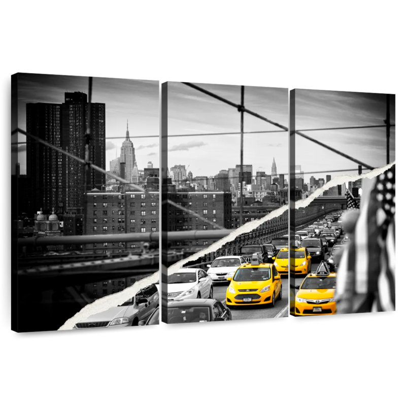 Mehar Dual Torn NYC, 42" H x 65" W