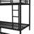 Twin Xl Metal Bunk Bed With Black Trundle, Over - Structure, Quiet Usage, Space Saving Design, Secure For Sleep Finish And Trundle Stable Storage Option, Setup-621493872