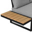 279.5cm Wide L-Shaped Metal Patio Sectional Set