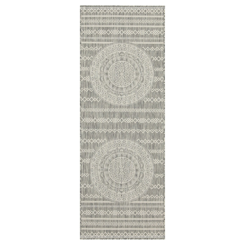 Silver Indoor/Outdoor Area Rug, Rectangle 7'10" x 10'3"