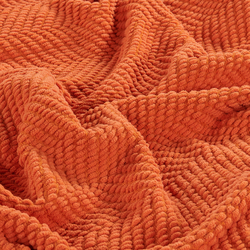 Throw Blanket, Burnt Orange, 152.4cm x 203.2cm