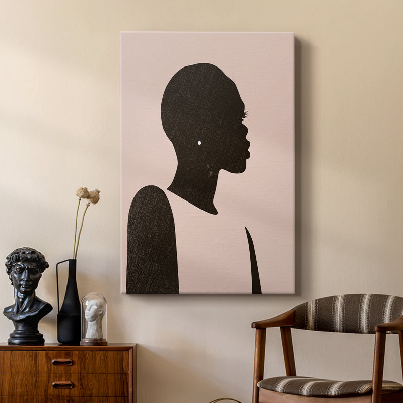 Silhouette rose II - galerie Cavas sur mesure, H 27 po x l 18 po