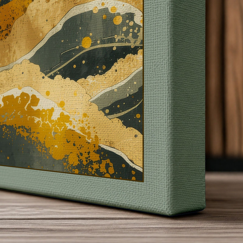 Desert Under Stars Boho - Wrapped Canvas, 30x20 - 76.2 x 50.8 cm, Sage Border