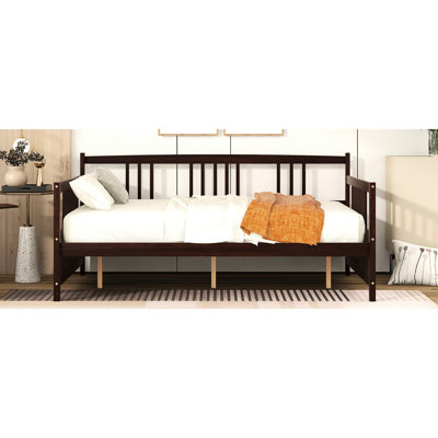 Lit de jour double avec finition - Stable et élégant pour la chambre à coucher à utiliser comme lit / taille, lit dans un, espace de rangement supplémentaire