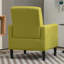 Chaise d'appoint rembourrée en faux lin, fauteuil moderne, structure en bois massif, fauteuil simple, chambre à coucher du salon-2036018947