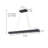 4-Light Modern Matte Black Linear Pendant Chandelier with Textured Glass Shade - Dimmable LED Kitchen Island Light for Dining Room & Hallway