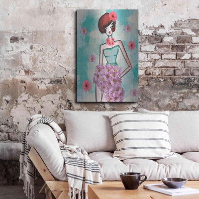 «Donna Fleur» par Yass Naffas Designs, art mural en métal, 24 po x 36 po