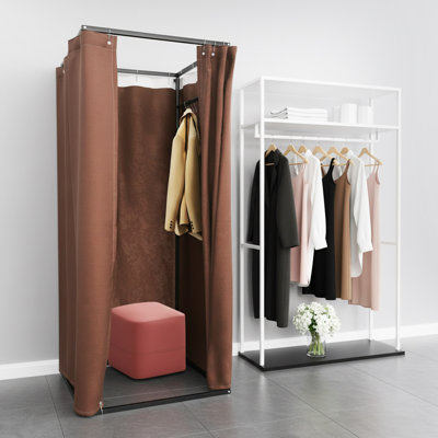 33.46*33.46*78.74In Freestanding Portable Clothing Store Fitting Dressing Room