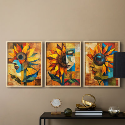 Floral Study  Series  CLXIII  -Set Of 3 Framed Giclee Prints -Ready to Hang