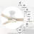 52" 3-Solid Wood Blade Smart Modern Ceiling Fan with Light and Remote, 10-Speed Quiet DC Motor, Bedroom Ceiling Fan, Living Room Fan,Timer-1160308948-1215113689