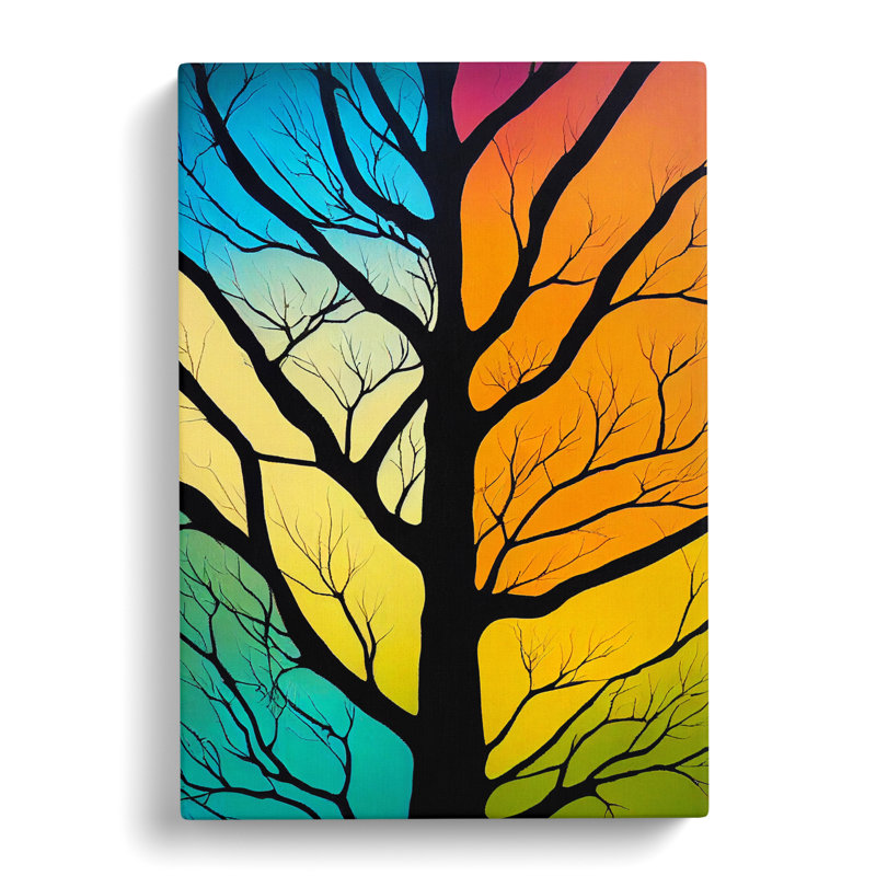 Abstract Tree Colours Vol.3 - Wrapped Canvas, 50cm H x 35cm W x 3cm D