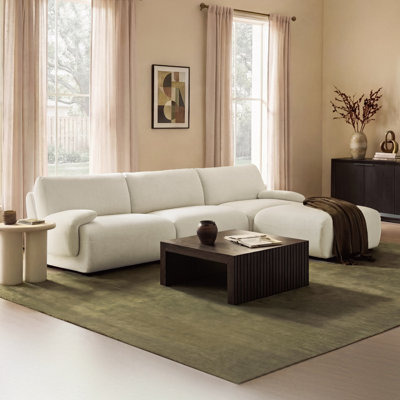  Nita Ashira 3 - Piece Upholstered Modular Sectional With Ottoman