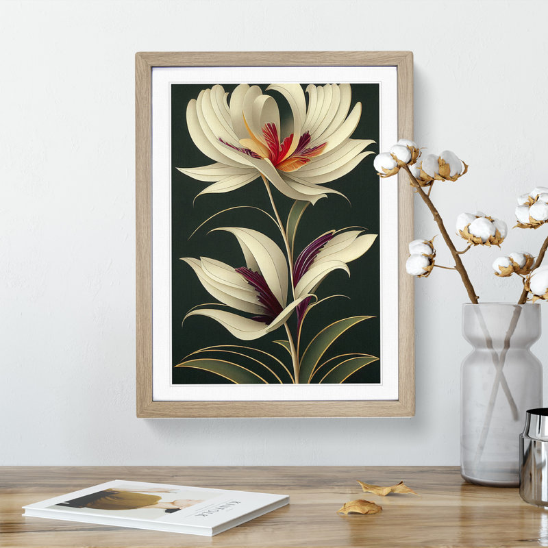 The Cosmopolitan Flower - Framed Print, 34cm H x 25cm W x 2cm D, Oak Framed
