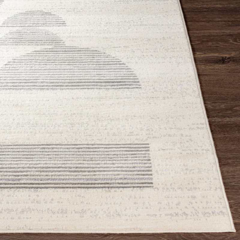 Alipio Abstract Gray Area Rug, Rectangle 7'10" x 10'