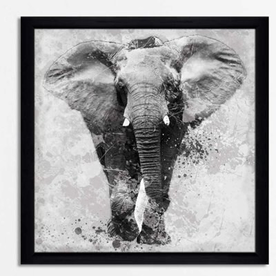 « fiers éléphant », impression encadrée