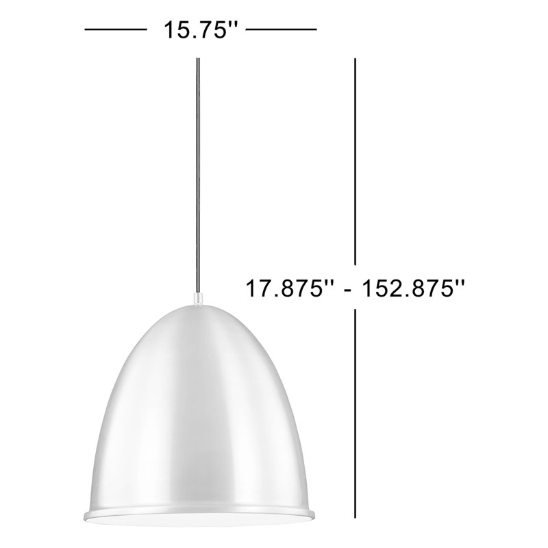Darrington 1 - Light Single Pendant, Satin Aluminum