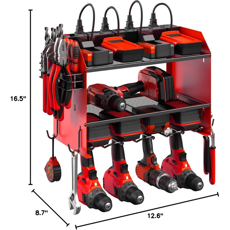 Modular Electric Tool Manager Wall Mounted With Charging Station