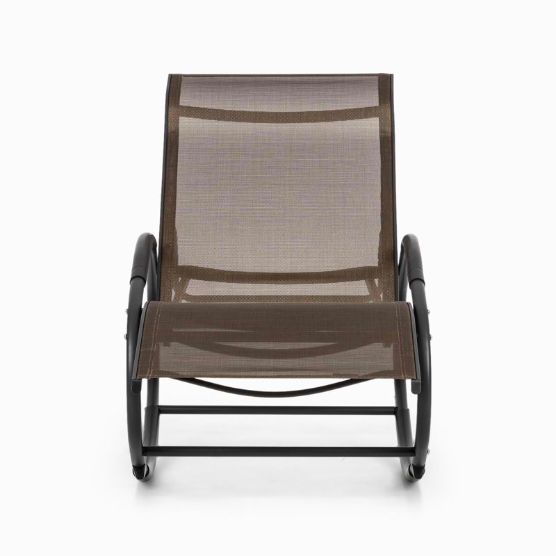Metal Outdoor Chair, Brown, Black