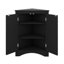 Armoire d'angle triangulaire avec tablettes réglables et portes élégantes-232235682