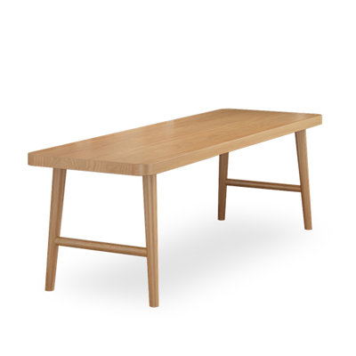Bureau rectangulaire en bois massif Burlywood