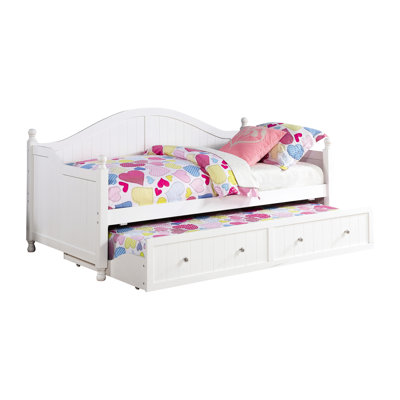 Lit de jour simple blanc avec lit gigogne - Améliore le confort et le style de la chambre à coucher