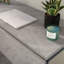 Table avec abattant, finition grise