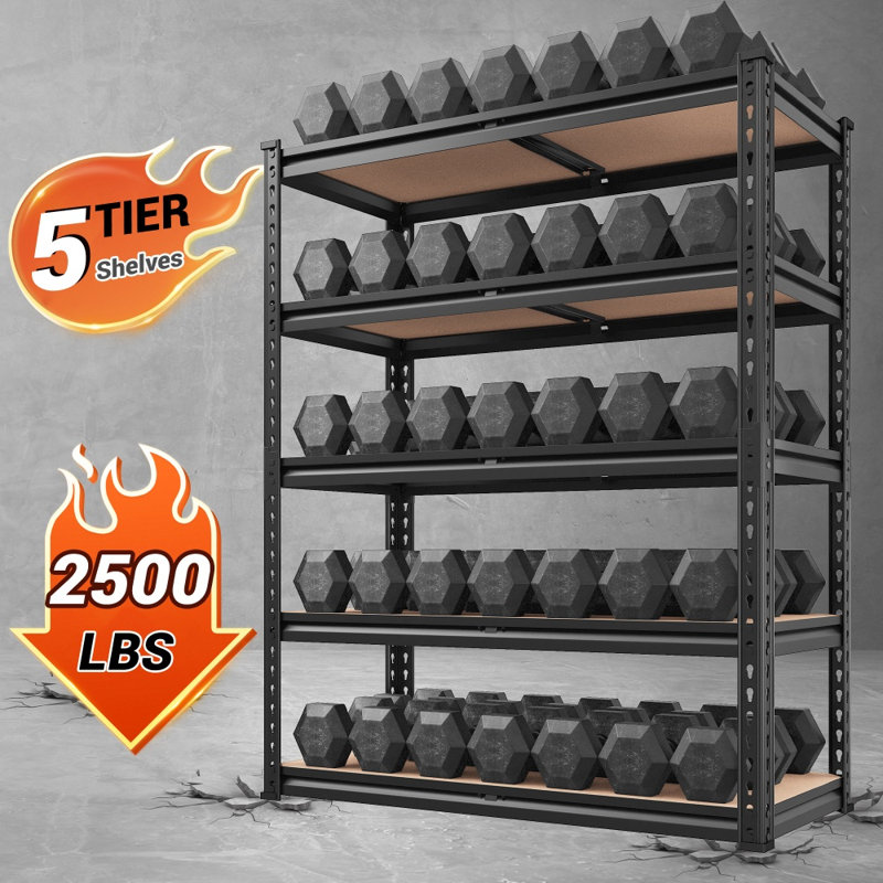 Alue 20"D X 40"W Shelving Unit Loads 2000Lbs, Heavy Duty Garage Shelving,  Adjustable Metal Storage Shelves