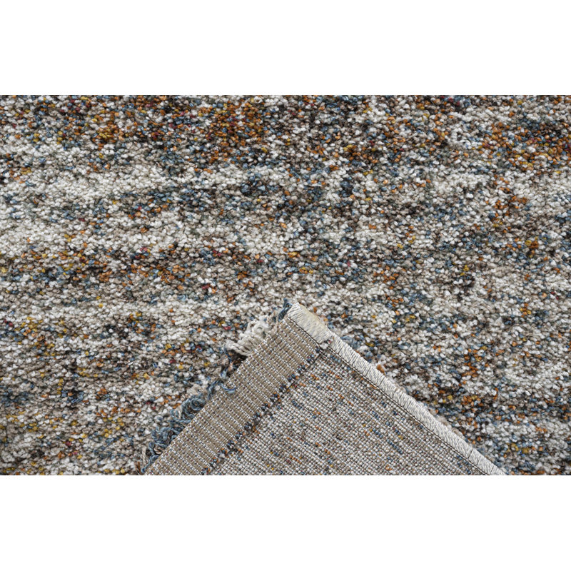 Tapis ivoire à poils longs Quinto, Rectangle 8 pi x 10 pi