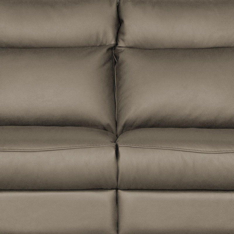 Edelweiss 2 Seater Genuine Leather Sofa, Taupe