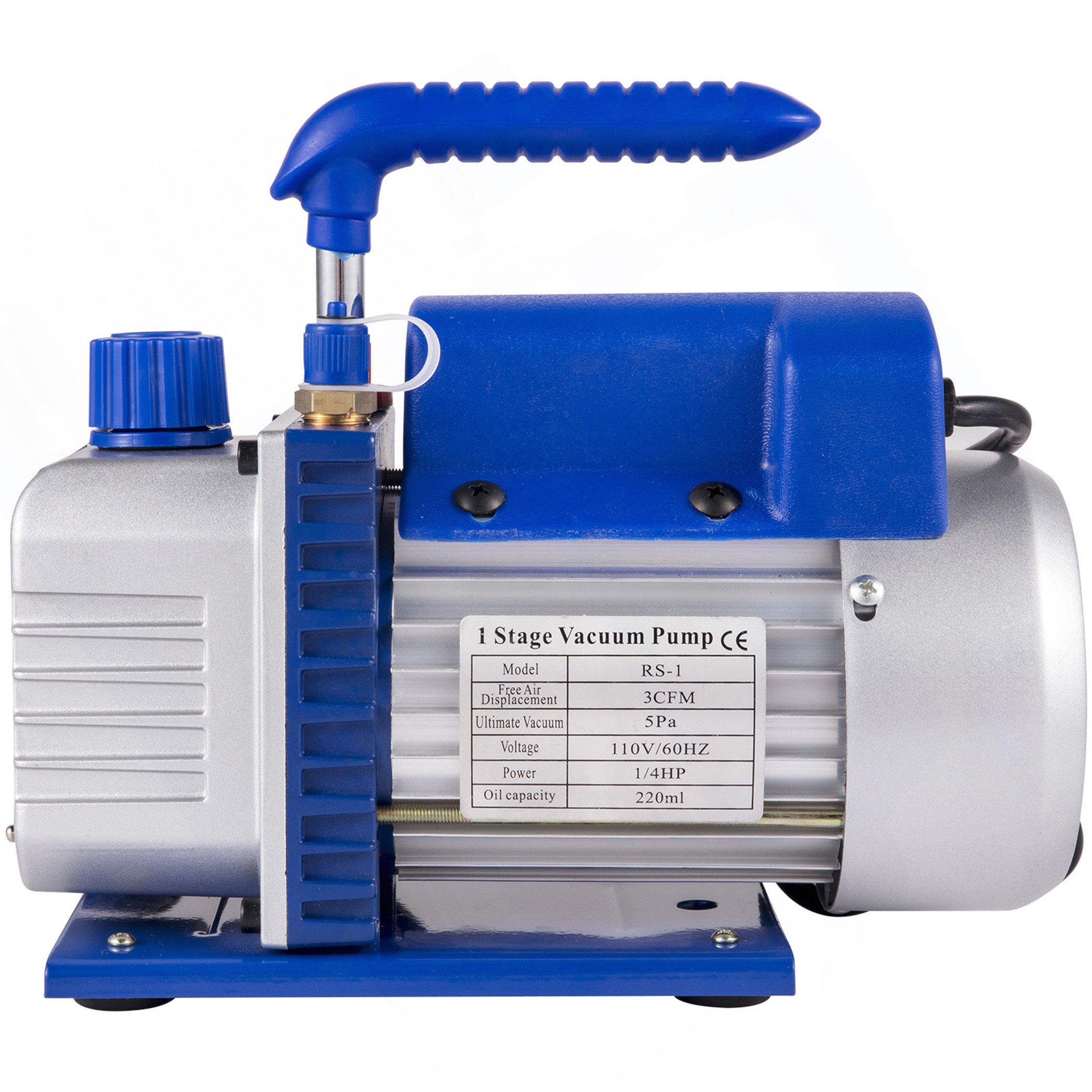 Jiafan 3CFM 1/4HP Single Stage Air Vacuum Pump HVAC R134a R12 R22 R410a ...