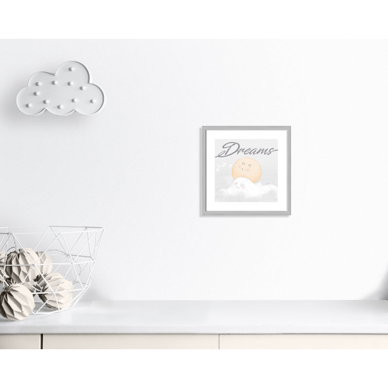 Décoration murale pour 2 enfants rêves de bonbons, H 17 po x l 17 po x P 1,19 po, Encadré de boîte argent