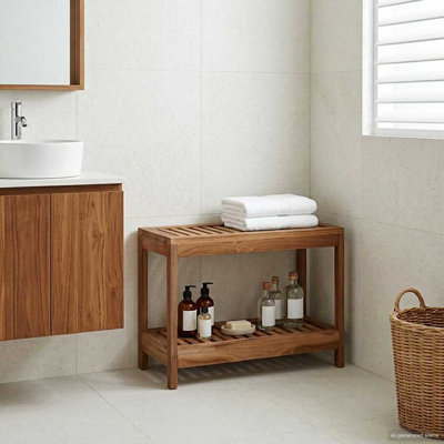 Solid Wood Bathroom Shelves