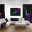 «Colorful Fractal Fire Design on Black», impression sur toile tendue-19241455
