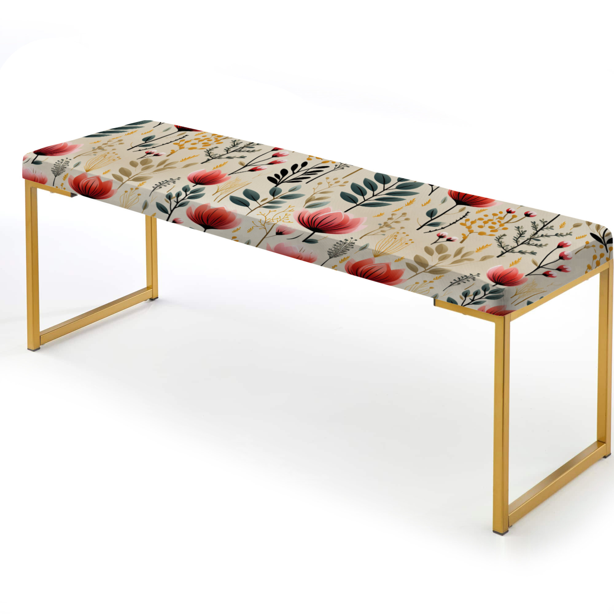 Design Art Artistic Essence Floral Pattern IX - Floral Upholstered Gold ...