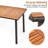 Amondo Rectangular Acacia Solid Wood Outdoor Dining Table Umbrella Hole , 55 " W 29.5 " D