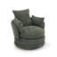 Upholstered Swivel Barrel Chair-1716214137