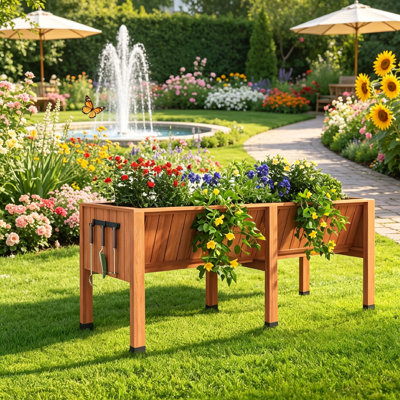 Wood Raised Garden Bed