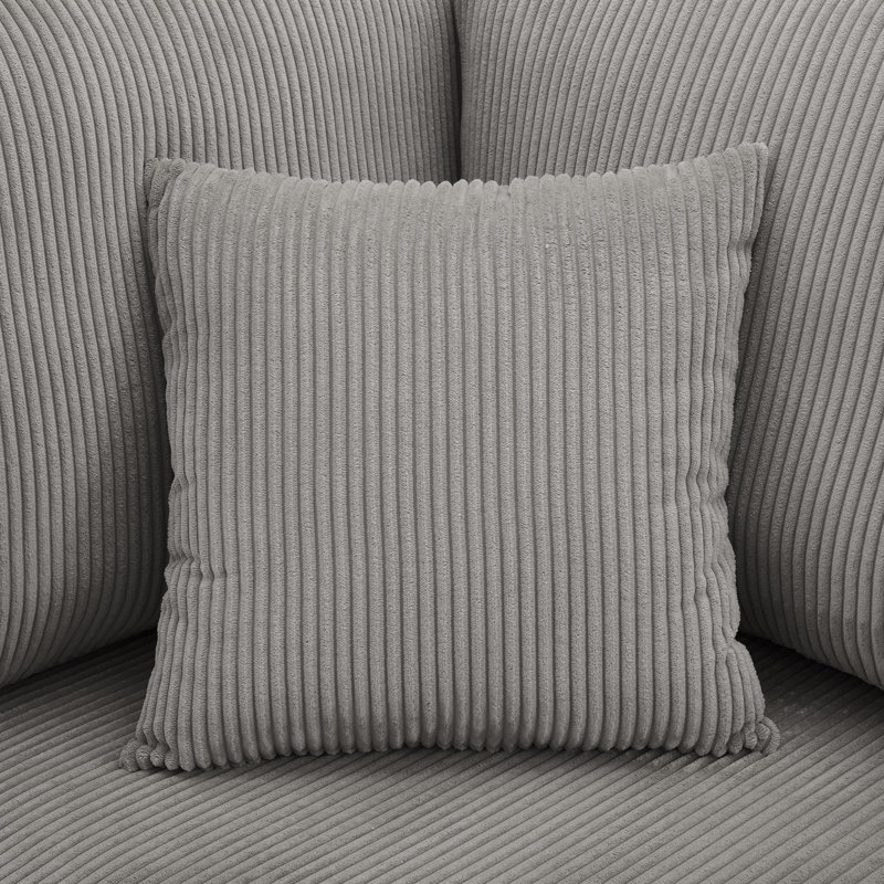 Mordecai 95Cm Wide Side Chair, Light Grey Corduroy