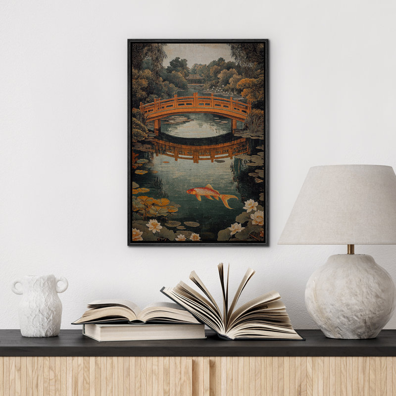 Reproduction d'art sur toile encadrée verte et verte, Noir, noir, noir, noir, H 24 po x l 16 po