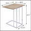 Table d'appoint en chêne patiné et chrome