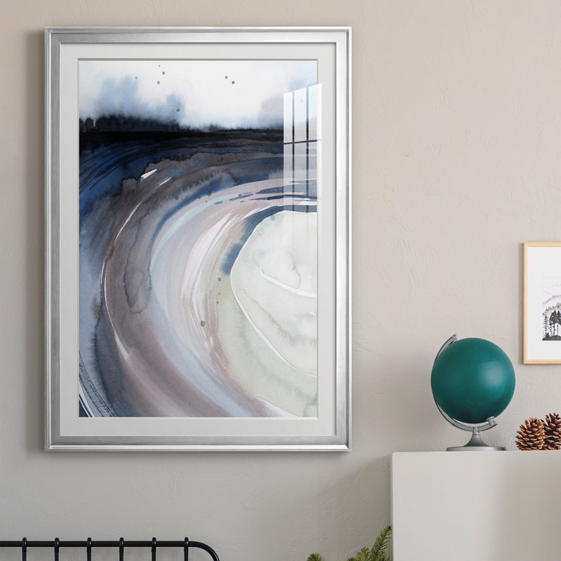 Geode Valley I, reproduction encadrée de qualité supérieure - prête à être accrochée, Cadre argenté