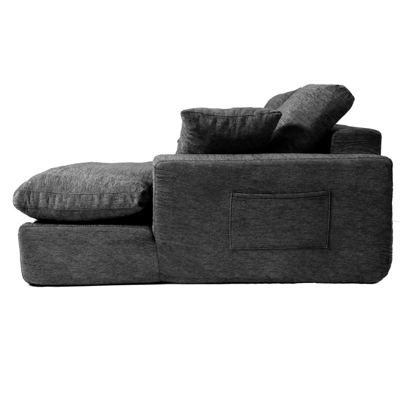39.4" Left‑Facing Chenille Chaise
