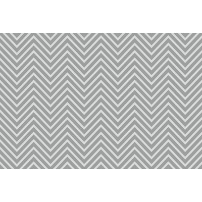 Classic Chevron Zigzag Wallpaper – Minimalist Two-Tone Gray and White Stripe Repeat Pattern