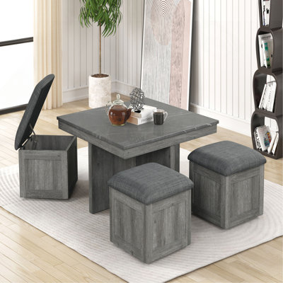 Ensemble de 5 tables basses grises 5 pièces