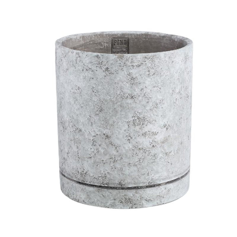 Vik Ceramic Pot Planter, 27cm H x 24cm W x 24cm D, Grey