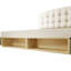 Upholstered Bed With Storage Drawers & Shelves, Adjustable Headboard, Velvet-454328954-454328953