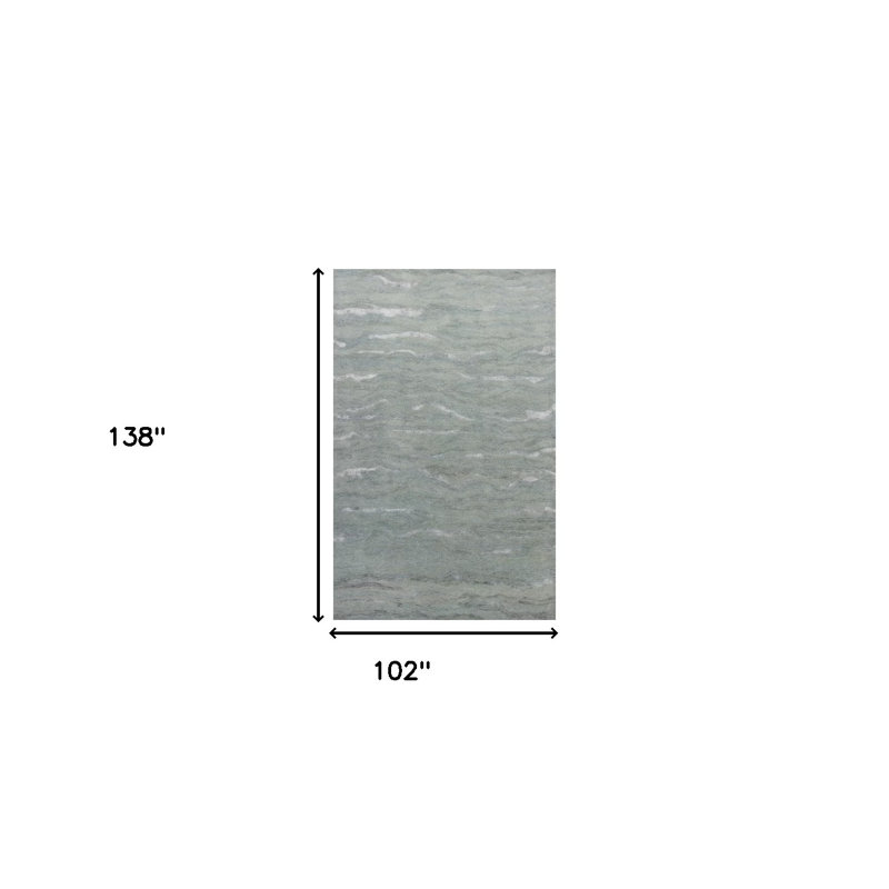 HomeRoots Rectangle Hand Tufted Wool Area Rug