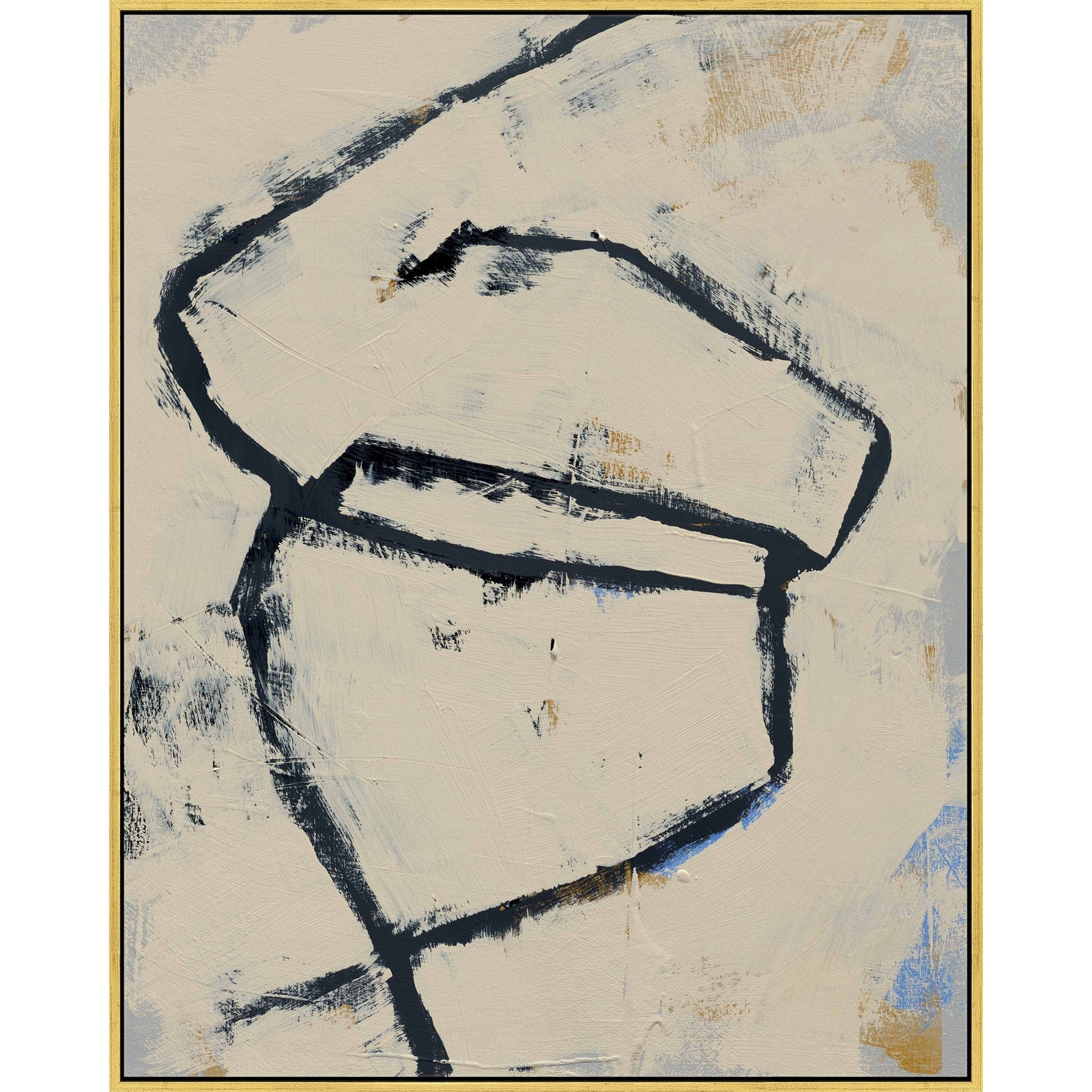 Juno "Twisted 2" Print by Jacques Pilon, Gold Framed Canvas, 25" H x 20" W x 1.25" D