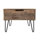 Fully Assembled Hong Kong - Black Hairpin (C) 1 Drawer Side Table