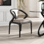 Chaise de salle à manger rembourrée en bois massif Downham